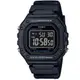 【CASIO 】大錶面清晰數位電子運動錶-黑面 (W-218H-1B)