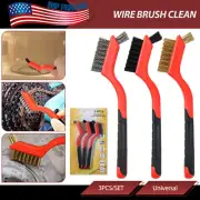 3 Pcs Wire Brush Set Small Clean Cleaning Brush Rust Nylon Brass Stainless Steel