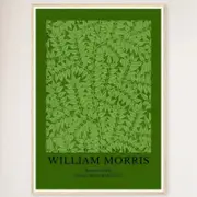 Galrie William Morris Cotton Prints Exhibition Branch 1872 - Timeless Art for Home Decor, Wood Frame, 70 x 100cm (28 x 40inch)