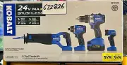 NEW - Kobalt 4-Tool Brushless 24v Power Tool Combo Kit with Soft Case