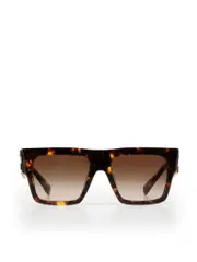 Brown Tortoiseshell Square Gradient Sunglasses