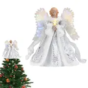 2D Angel Christmas Tree Topper Fairy Ornament 25cm Xmas Tree Top Decoration-White