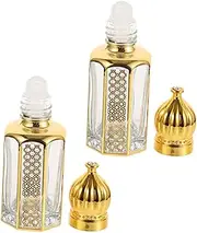 LOLIPPYY 2pcs Reusable Essential Oil Roller Bottles Travel-friendly Containers for Perfume Aromatherapy Personal Fragrance Compact Elegant Design for Accurate Dispensing