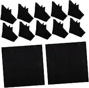 12pcs Cloth Napkin Napkins Kitchen Cloth Kitchen Rags Lunch Napkin Guest Towel Holder Dish Rags for Washing Dishes Guest Towels Bathroom Napkin Holder Black Polyester