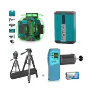 Takamine 3x360° 3D 12 Lines Self Leveling Green Laser Level with Tripod, La