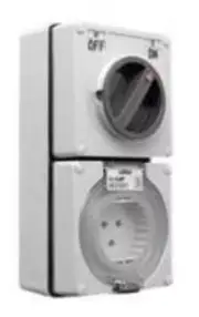 Clipsal 56-SERIES SWITCHED SOCKET 10A 250V 2-Round Pins, Surface Mount GREY