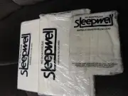 Vintage Full Sleepwell Irregular Scalloped PILLOWCASES SHEET SET White PERCALE