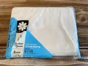 Vintage Penneys Fashion Manor Cotton Muslin White Double Bed Sheet New