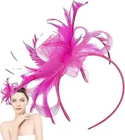 [Generic] Hat Headband - Retro Headband,Small Hat Mesh Headpieces Hair Accessories for Weddings Women Girls Social Events Afternoon Teas Outdoor Festival Daily Use Home Costume