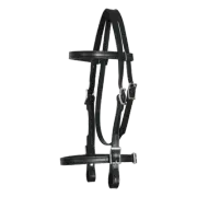 HORSE SIZE-Black ENGLISH bridle, breast collar, reins SET made of BETA BIOTHANE