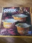 New SEALED BOX - Vtg Pyrex Butterfly Gold 470-4-N 3-Pc Bake, Serve & Store Set U
