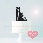 Silhouette Mr & Mrs - Cake Topper