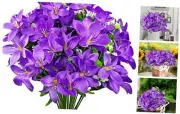 Artificial Lily Flowers Indoor Outdoor Silk Fake Flowers Bulk with Stems for