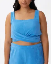 Cotton On Active Sweat To Swim Vestlette Top Ocean View Plus Size 16W 3499