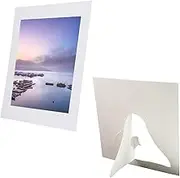 10 pcs White Paper Picture Frames with Easel 8"x8" Paper Photo Frame Cards Square Painting Cardboard Frames Photo Holders for DIY Craft Artwork (8"x8")