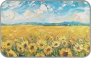 Sunflower Field Under Bright Sunlight Summer pet Cooling pad Self Cooling cat Blankets for Indoor Cats for Puppy Travel cat Essentials cama refrescante para Perros M