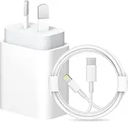 Original Chip 20W iPhone Fast Charger with【MFi Certified】 2m USB C to Lightning Cable for iPhone 12 13 14 mini Pro Max xs 8 7 Plus ipad Samsung (PD 20w Adapter +1m Lightning Cable)