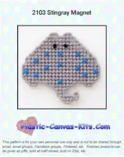 Stingray Magnet - Plastic Canvas Pattern or Kit