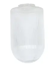 Chrysler Large Ribbed Shade in Clear Glass