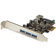 StarTech.com USB Adapter - PCI Express 2.0 x1 - Plug-in Card - Add four USB 3.0 ports - three external and one internal port