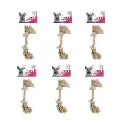 6x M-Pets 20cm Rope Dog/Puppy Interactive Pet Fetch/Exercise Chew Teething Toy