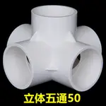 ★接管件★現貨 PVC 水管 配件20254分6分1寸立體三四通五六通塑膠魚缸接口管件 接頭