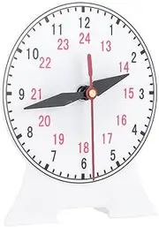 Vaguelly Learn Time Clock Model Round Clock for Boys and Girls q Desktop Timer Model Movable Hands Toy for Classroom
