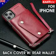 For Apple iPhone 14 13 12 11 Pro Max XS Luxury Leather Wallet Shockproof Case