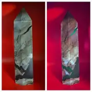 UV Fluorescent Volcanic Volcano Agate Crystal Tower Quartz Crystal Energy 2+LB