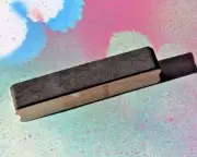 Jim Stephan Wood + Foam Rubber Stamping Crafting Ink Squeegee NOS