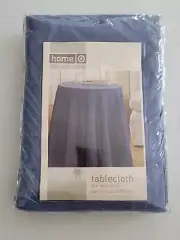 2005 Target Home Blue Faux Suede Polyester 70" Round Tablecloth - New NIP