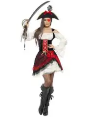 Pirate Lady Costume Womans Wench Swashbuckler Caribbean Medieval Buccaneer