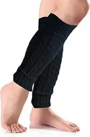 [VILITI] Leg Warmers,Knitted Leg Ankle Warmer,Winter Knit Crochet Women's,Lady Fashion Long Boot Cuff Knee Sock,Soft Over Legwarmer,for Girls Women Kids warmBallet Dance Ice Skating Yoga Warm Accessories