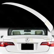 FOR 13-18 ACURA ILX W-POWER PEARL WHITE REAR TRUNK DUCKBILL SPOILER WING