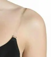 Clear Silicone Bra Shoulder Straps Stainless Steel Adjustable and Transparent
