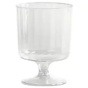 WNA CCW5240 Crystal Plastic Wine Glasses on Pedestals (10/PK, 24 PK/CT) New