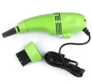 Mini Computer Vacuum USB Keyboard Cleaner PC Laptop Brush Dust Cleaning Kit~ Portable Vacuum Cleaner (USB Length: 120cm/47.24in) (green)