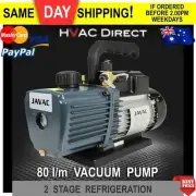 80 lpm Vacuum Pump - Dual Stage Rotary Vane High Volume for Refrigeration system