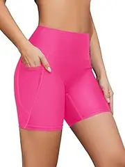 [SHEKINI] Swim Shorts Women Tummy Control High Waisted Long Swimming Bikini Bottom Boyleg with Pockets