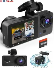 Dash Camera for Cars , 4K Full UHD Car Camera Front Rear with 32GB
