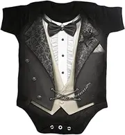 [Spiral] Tuxed - Baby Sleepsuit Black - M