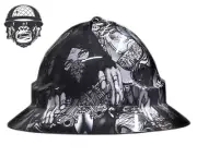 Custom Hydrographic Safety Hard Hat GANGSTA PRO CHOICE WIDE BRIM