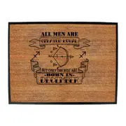 December Sagittarius Birthday All Men Are Created Equal - Funny Novelty Doormat Man Cave Floor mat