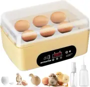 Mini Egg Incubator, Automatic for Hatching Poultry 6 Eggs, Manual Temperature Co