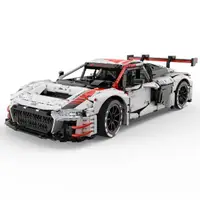 在飛比找momo購物網優惠-2.4G 1:8 奧迪R8 LMS GT3積木遙控車/993