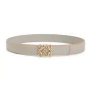 [Loewe] Loewe-Light Grey Anagram Rev 2.8 Cm Calf Skin Belt-Donna 75 CM