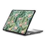 MacBook Pro 13-inch (M1 / M2 / Intel) Impact Case tropical leaves / botanical monstera and bird of paradise flower illustration