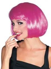 Supermodel Womens Short Pink Costume Bob Wig