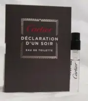 CARTIER DECLARATION D'UN SOIR SAMPLE VIAL COLOGNE 1.5ML EAU DE TOILETTE