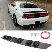 Rear Bumper Diffuser 7 Fins Spoiler Splitter Trim For Dodge Challenger 2008-2024